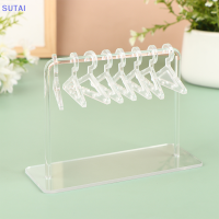 ?【Lowest price】SUTAI ที่แขวนเสื้อโค้ทแบบปรับแต่งได้ที่ใส่ต่างหูอะคริลิกทรงโต๊ะอุปกรณ์จัดแสดงเครื่องประดับ