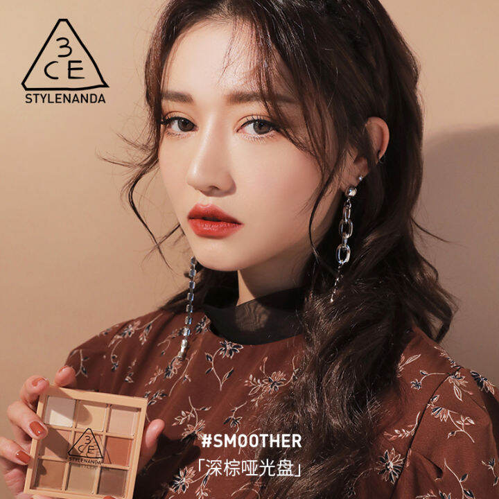 100 3CE DeepUnder Set Twilight Lipstick Eyeshadow Makeup Set Gift N