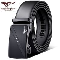 Authentic septwolves men automatic belt buckle belt cowhide leather joker han edition middle-aged and young fashion brand --npd230724❄◑