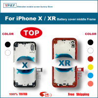 For iPhone X XR Cover + Middle Chassis Frame + SIM Tray + Side Key Parts Rear Housing Case Assembly