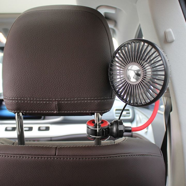 สินค้าใหม่-พัดลมพนักพิงศีรษะสำหรับรถยนต์-พัดลมรถยนต์ไฟฟ้าพัดลมติดแผงหน้าปัดรถยนต์-usb