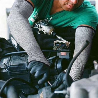 【CW】 Breathable Arm Guard Level 5 HPPE Safety Anti Cut Sleeve Gloves Garden Workplace Labor Protection 45CM Length