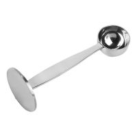 Coffee Scoop Stainless Steel Stand Tamper Espresso Powder Press Dual Purpose Bean Spoon For Coffee Milk Juice Grinder Accessory