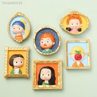 ✔﹍ Van Gogh Mona Lisa Fridge Magnets Cute Princess Prince Refrigerator Sticker Lovely Cartoon Magnetic Stickers 3D Resin Home Decor