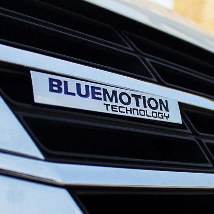 สัญลักษณ์ป้ายติดตัวถังรถโลหะโครเมี่ยมโลหะสังกะสีอัลลอย3d-แบบแต่งรถสัญลักษณ์เทคโนโลยีการเคลื่อนไหวสีฟ้าสำหรับ-passat-tiguan-กอล์ฟโฟล์คสวาเกน
