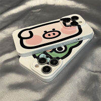 Filling Case หัวหมูน่ารัก Apple 14Pro Case สำหรับ iPhone13max Cartoon 12mini Hardshell 78plus Fine