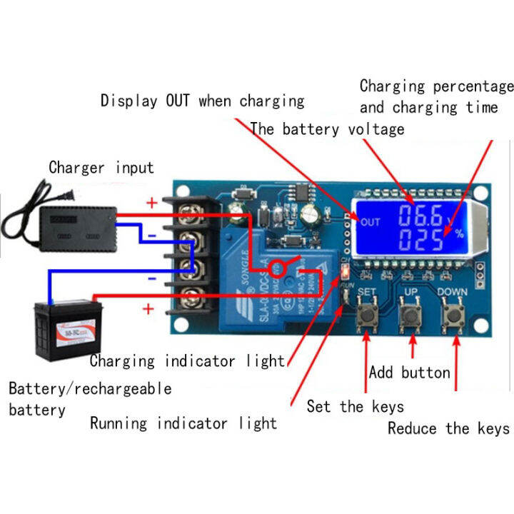 auto-stuffs-แบตเตอรี่ลิเธียมแบตเตอรี่โมดูลจอแสดงผล-lcd-ควบคุมบอร์ดป้องกัน-overcharge