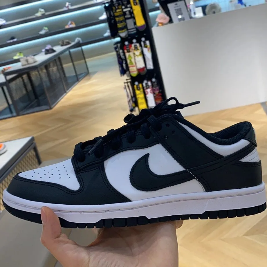 Nike men's shoes Nike Dunk Low black and white panda low-cut wear