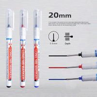 3 pcs/set Long Head Marker Pens Red/Black/Blue Ink for Bathroom Woodworking Decoration Multi-purpose Deep Hole Highlighter Pens