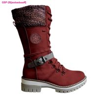 Asdsadsaaff Botas De Malha Renda พารามัลเฮอร์ Salto Baixo Dedo Do Pé Redondo Fivela