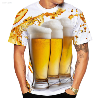 2023 NEW Casual Short Sleeve T-shirt 3d Printing Beer Cool Mens Summer Fashion Mens T-shirt brand new T-shirt