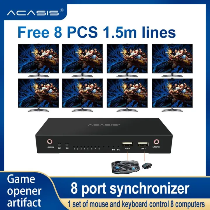 Acasis 8port synchronizer DNF game dungeon and warrior multiopen USB mouse and keyboard