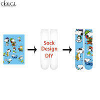 CLOOCL 3D Printing DIY Personalized Custom Design Your Own Photo Star Anime Sock 4 pairs