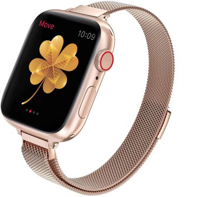 Magnetic Loop Strap For Apple watch Band 40mm 44mm 45mm 41mm 42mm 38mm Slim Stainless steel bracelet iWatch series 3 8 5 6 se 7 Straps