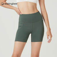 Wakingbee Biker Tights (Jungle) เลกกิ้งไบค์เกอร์ กระชับ เก็บทรง เอวสูง มีกระเป๋า ใส่ออกกำลังกาย ใส่ลงน้ำได้ ผ้าแห้งไว