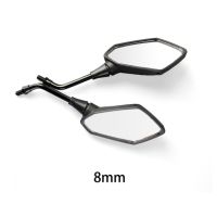 2ชิ้น/คู่สกู๊ตเตอร์ E-Bike Kaca Spion Motor กระจกมองหลังด้านหลังกระจกนูน8Mm 10Mm