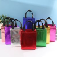 【YF】﹉◄✉  5pcs environmental protection non-woven fabric shopping bag folding ecological bag reusable fashion gift b