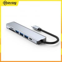 RYRA 7 In 1 USB C HUB Type C ถึง HDMI USB 3.0 Adapter SD TF Card Reader USB-C PD ชาร์จสำหรับ แล็ปท็อป Splitter