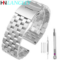 26mm 24mm 22mm 20mm 18mm Metal Watch Band Premium Solid Stainless Steel Watch Bracelet Straps Men Women BlackSilver WristBand