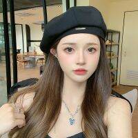 COD tjjs079 新款黑色贝雷帽女 2021 新款夏季 ins 网红蓓蕾帽设计感小众薄款画家帽子