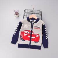 {AH Department Store}ฤดูใบไม้ร่วงเด็กชายตัวเล็กๆเสื้อผ้า Lightning Mcqueen เย็บปักถักร้อยถักคาร์ดิแกนเสื้อกันหนาวฤดูหนาวคริสต์มาสชุดแฟชั่นเด็กท็อปส์