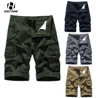 Casual Cargo Shorts Mens 2022 New Military Multiple Pockets Overalls Short Men Summer Fashion Solid Color Outdoor Shorts