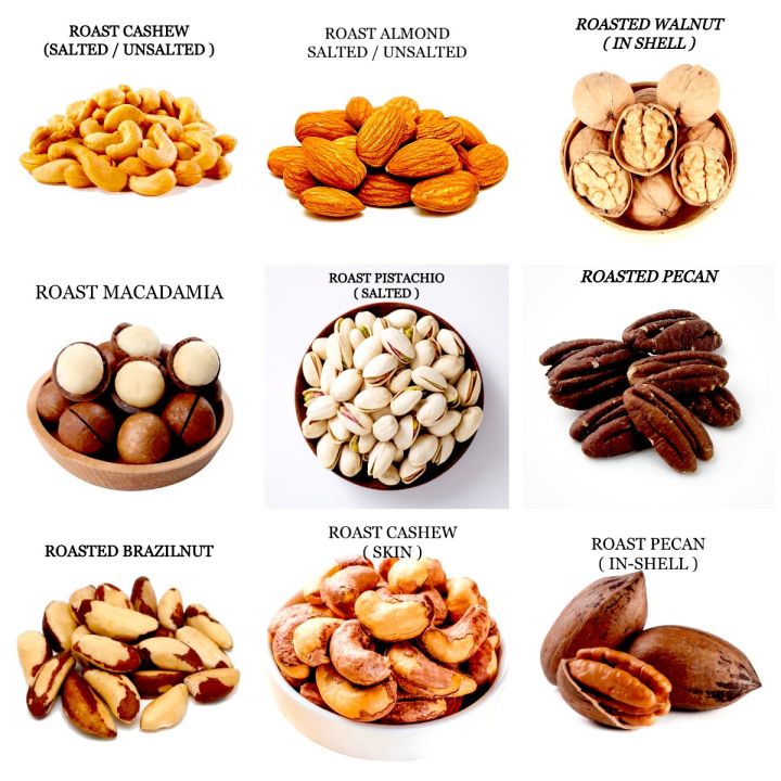 500g | 1kg ROASTED CASHEW & ALMOND SALTED UNSALTED / MACADAMIA ...