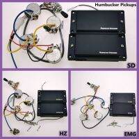 EMG Humbucker เซรามิกส์ปิดแบบพาสซีฟลวด1C รถปิคอัพกีตาร์ไฟฟ้าพร้อมบังเหียนมีสาย