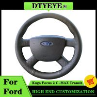 Car Steering Wheel Cover For Ford Kuga Focus 2 C-MAX Transit 2005-2011 Car Accessories Customized Original Steering Wheel Braid Steering Wheels Access