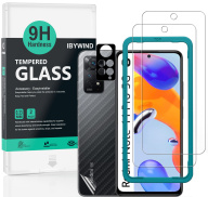 Tấm Bảo Vệ Kính Cường Lực Ibywind Redmi Note 11 Pro 4G 5G Global [Gói 2 Chiếc] [Bảo Vệ Lưng Bằng Sợi Carbon]-Trong Suốt Với Miếng Bảo Vệ Ống Kính Caear thumbnail