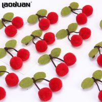 5PCS Sweet Cherry Leaves Barrette Bowknot Hairpins Leaf Hair Clip Kids Red Ball Barrette Hair Accessories For Girl Headwear