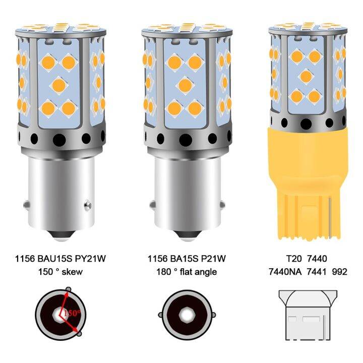 1156หลอดไฟไฟรถบัส-led-ตัวบอกทิศทาง3030-35-smd-ba15s-p21w-bau15s-สัญญาณ-canbus-แบบ-py21w-lampt20รถโคมไฟ-led-7440