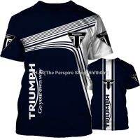 ❀☁■ large triumph t-shirt motorcycle mens short sleeve new sports racing suit 3d letter print round neck hip hop party t-shir