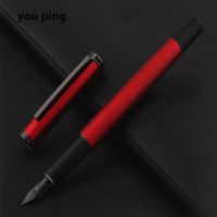Jinhao 88ปากกาหมึกซึมโลหะสีแดงสำหรับนักเรียนสำนักงานบัญชีเครื่องเขียนในโรงเรียนอุปกรณ์ปากกาหมึก