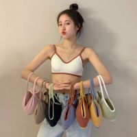 [COD] Factory direct supply underwear without rims girl top Korean version seamless wrapped chest student thin section sports bra with pad