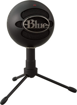 Logitech for Creators Blue Snowball iCE USB Microphone for PC, Mac, Gaming, Recording, Streaming, Podcasting, with Cardioid Condenser Mic Capsule, Adjustable Desktop Stand and USB cable, Plug n Play – Black