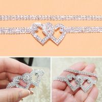 CRUST22ID5 ID กลวงออก Rhinestone Bling เครื่องประดับเท้าโซ่สร้อยข้อเท้าสร้อยข้อมือขา