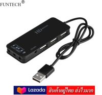 Funtech 3 Port USB2.0 Hub with External Sound Card Headset Microphone Adapter for PC Laptop MT-37