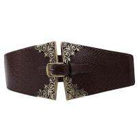 Oblique Lengthening Belt Serpentine Crocodile Pattern Women Girdle Belts