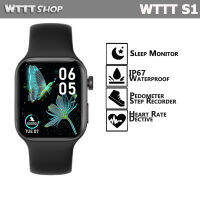 WTTT SHOP สมาร์ทวอทช์ S1,นาฬิกา Apple Watch บลูทูธ5.1โทรผ่านบลูทูธเล่นเพลงได้สมาร์ทวอทช์เล่นกีฬาสำหรับผู้ชายและผู้หญิงสำหรับ Iphone IOS Android