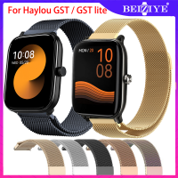 สายนาฬิกา สำหรับ haylou GST สายสแตนเลส สำหรับ haylou GST lite smartwatch Magnetic Milanese สร้อยข้อมือโลหะ