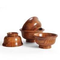 Burr Free Food Bowl Reverse Edge Anti-scalding Multifunctional Mongolia Style Wooden Bowl