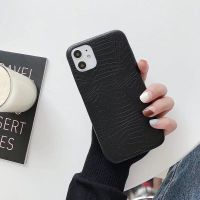 Fashion Style Cloth Skin Leather Shockproof Bumper Silicone Phone Case For iphone Xs XR 11 Pro Max 6S 7 8 Plus Black Back Cover