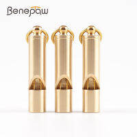 Benepaw Vintage ทองเหลือง Dog Whistle สำหรับการฝึกอบรมพฤติกรรมสัตว์เลี้ยงแบบพกพาคุณภาพ Clear Lound Sound Stop Barking Aids พวงกุญแจ