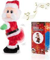 Gfilay Tweray King Santa Claus 14 "ของเล่นคริสต์มาสเคลื่อนไหวตุ๊กตาซานต้าร้องเพลงสเปนของเล่นรูปซานต้าคริสต์มาสสำหรับเด็ก