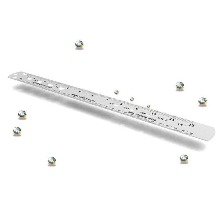 RONGJINGMALL Durable Measuring Ruler Bicycle Tools Bicycle Spokes Ruler
