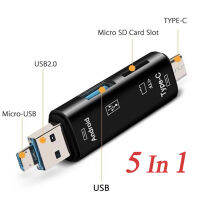 5 In 1 Multifunction Usb 2.0 Type Cusbmicro Usbtfsd Memory Card Reader OTG Card Reader Adapter อุปกรณ์เสริมศัพท์มือถือ