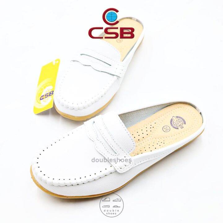 รองเท้าคัทชูเปิดส้น-รองเท้าเปิดส้นเพื่อสุขภาพ-csb-รุ่น-xx92-416-สีขาว-ไซส์-36-41