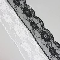 ；‘。、’ (10 Yards/Roll) 65Mm White And Black Lace Fabric Weing Decoration Lovely Gift Packing Material Handmade DIY Laces