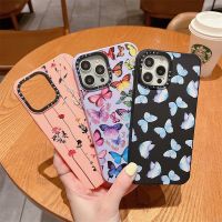 พร้อมสต็อก Tify【เถาวัลย์ดอกไม้บัตเตอร์ฟลายเคสซิลิโคน TPU เหลวนุ่ม iPhone สำหรับ13 Pro Max 12 11 Pro Max XR X XS MAX 7/8 Plus คุณภาพสูงกันกระแทก